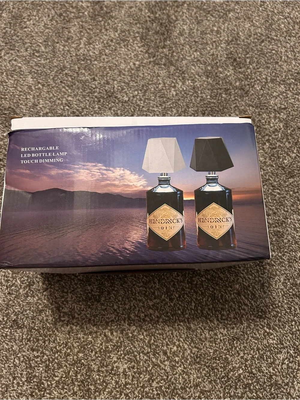 2 Wireless Rechargeable Wine Bottle Lamps- Black